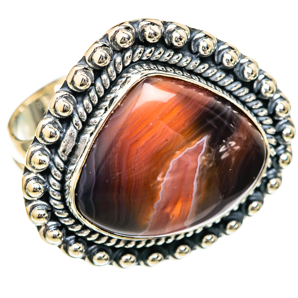 Botswana Agate Rings handcrafted by Ana Silver Co - RING104395 - Photo 2