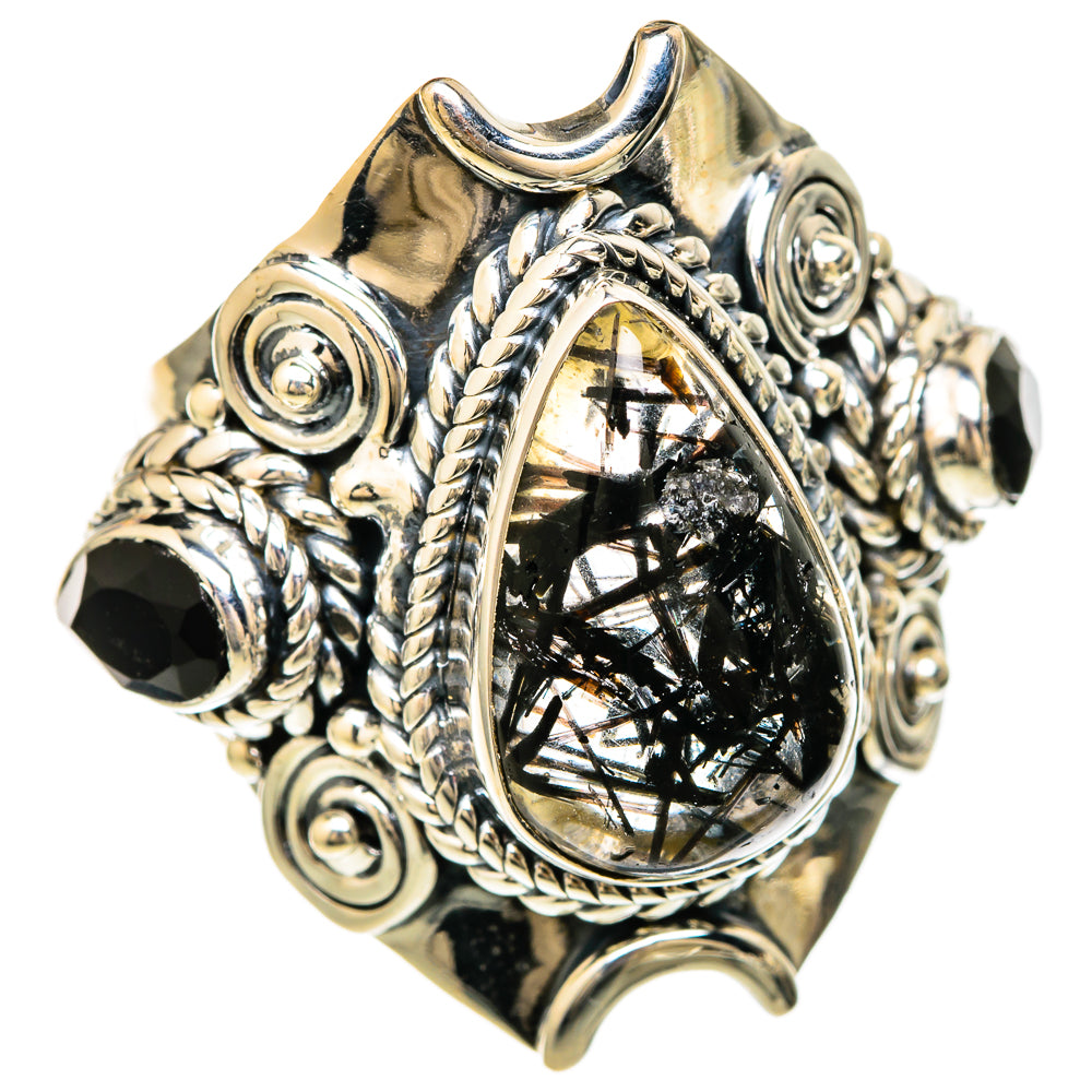 Tourmalinated Quartz Rings handcrafted by Ana Silver Co - RING104575 - Photo 2