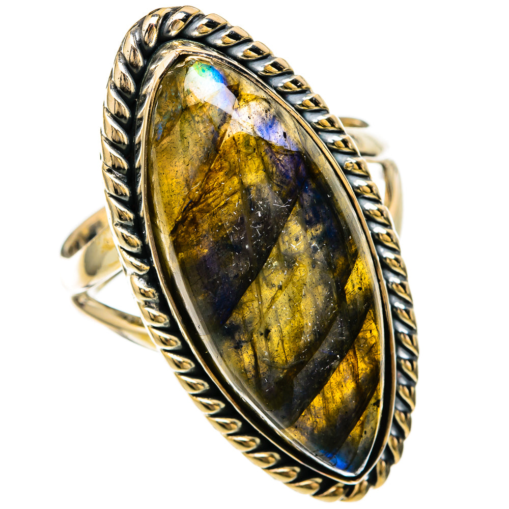 Labradorite Rings handcrafted by Ana Silver Co - RING104625 - Photo 2
