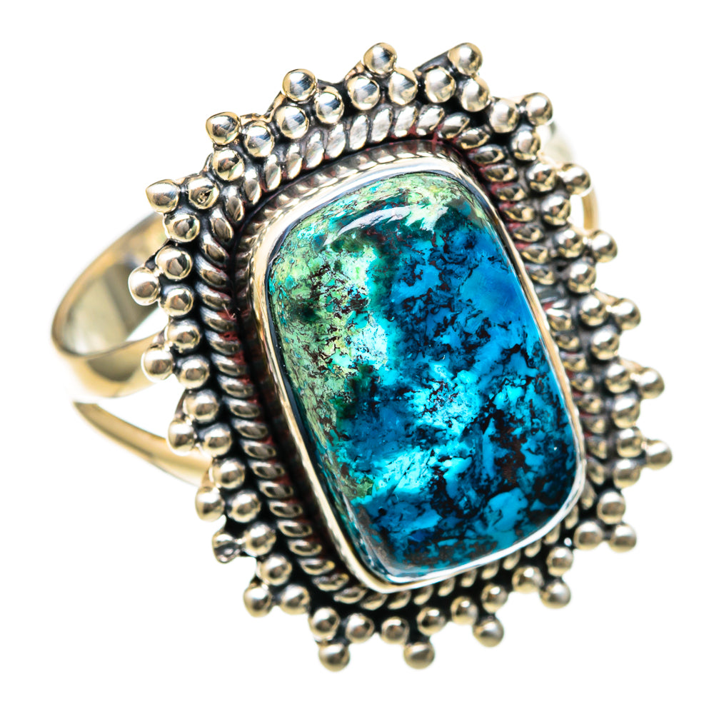 Tibetan Turquoise Rings handcrafted by Ana Silver Co - RING104684 - Photo 2