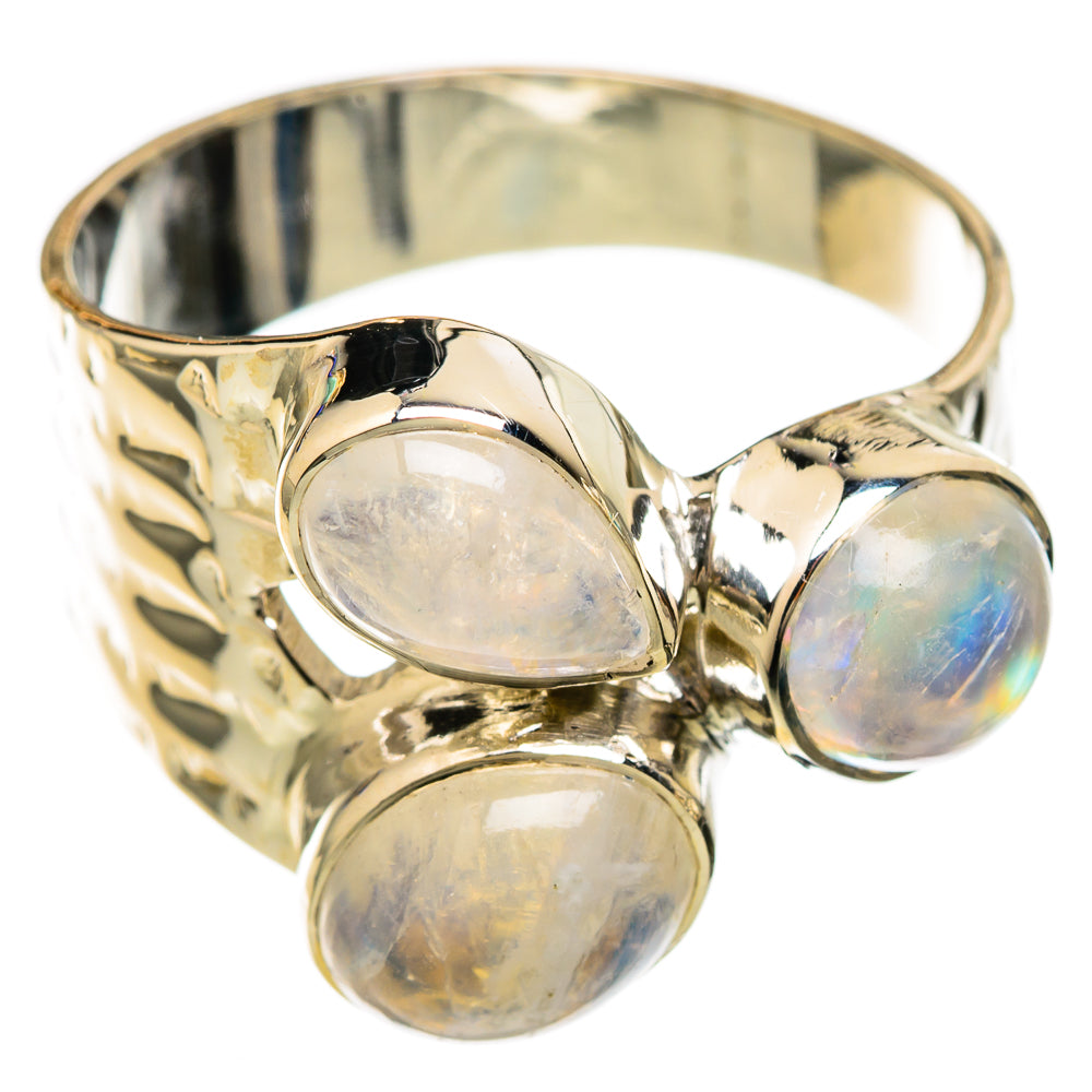 Rainbow Moonstone Rings handcrafted by Ana Silver Co - RING104746 - Photo 2