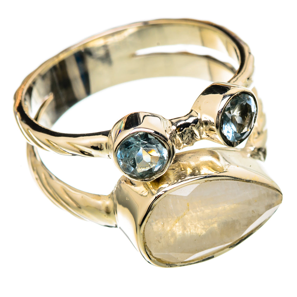 Rainbow Moonstone Rings handcrafted by Ana Silver Co - RING104789 - Photo 2