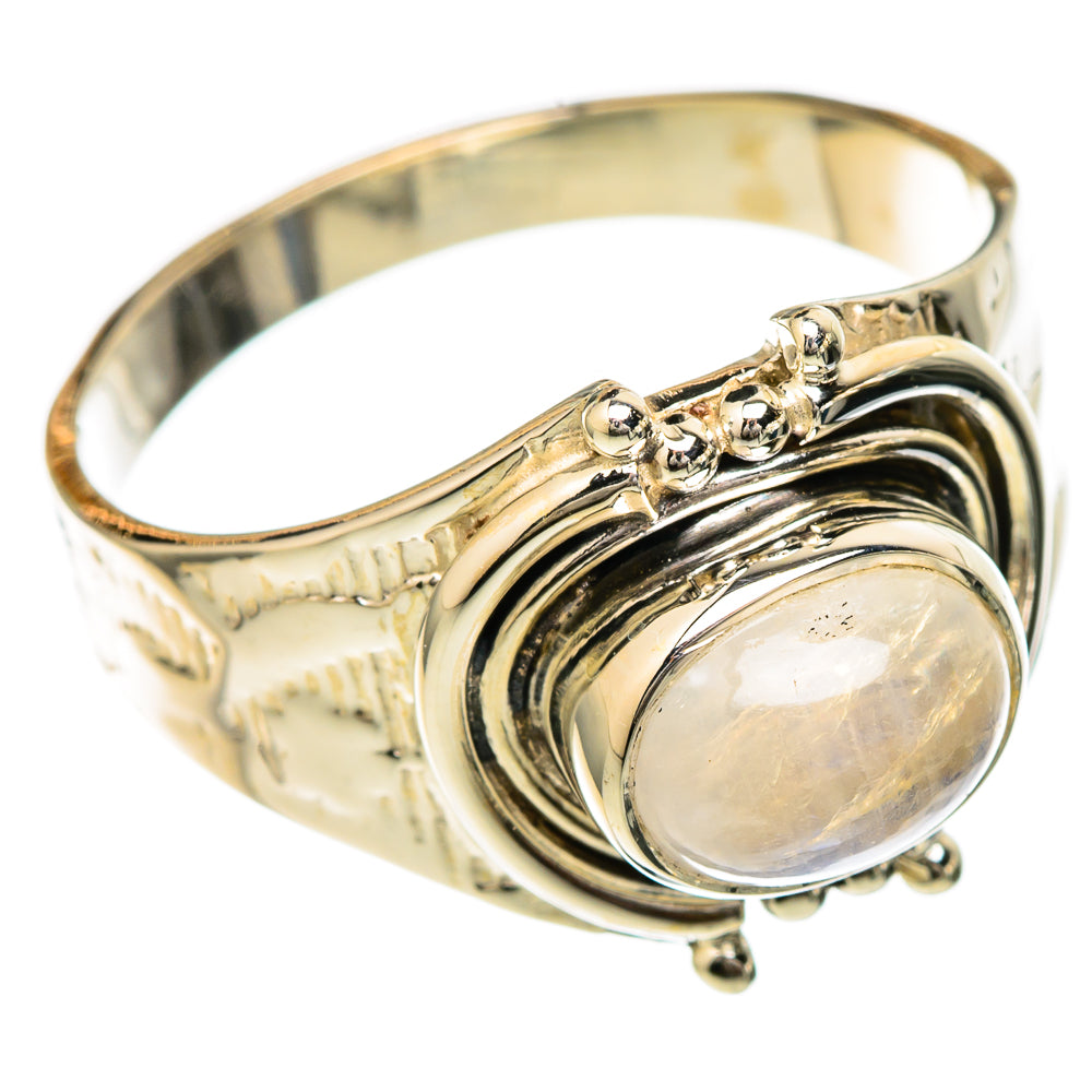 Rainbow Moonstone Rings handcrafted by Ana Silver Co - RING104791 - Photo 2