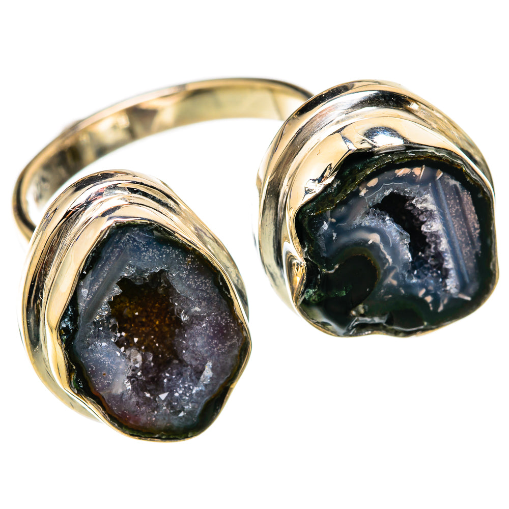 Coconut Geode Druzy Rings handcrafted by Ana Silver Co - RING104925 - Photo 2