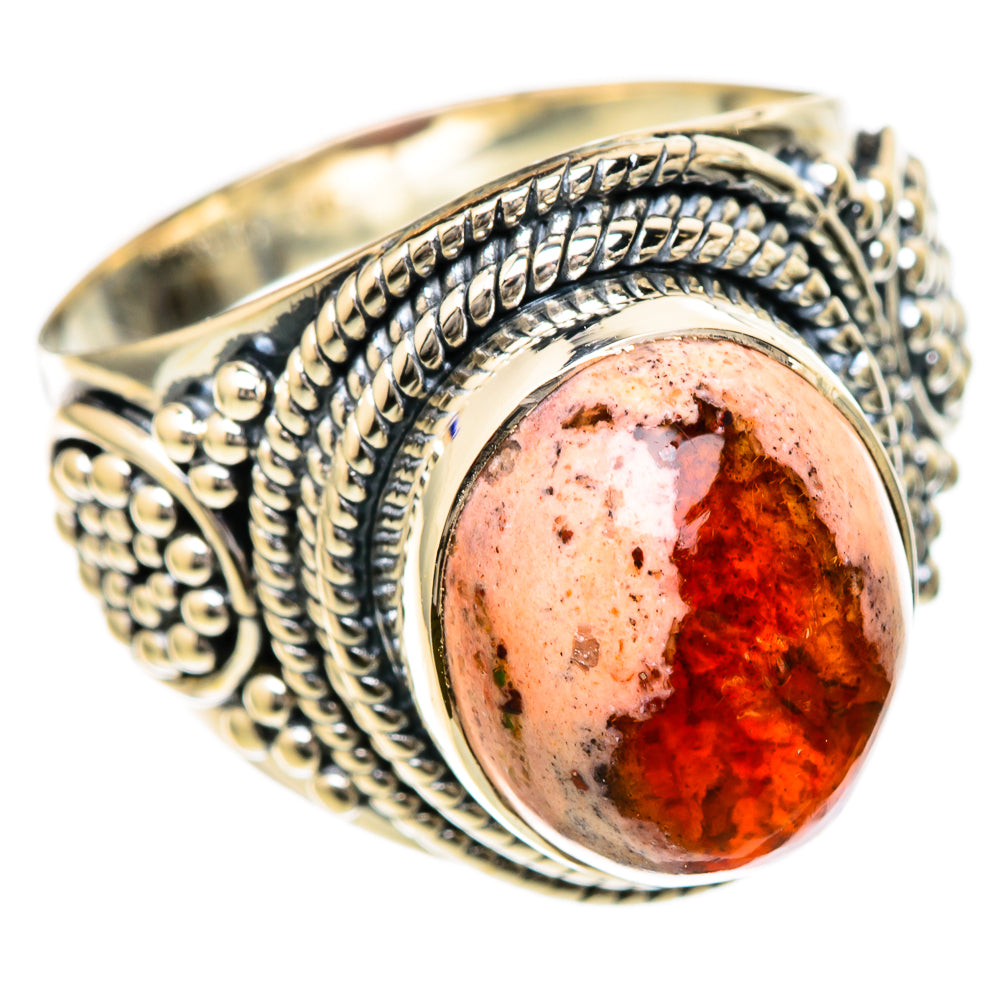 Mexican Fire Opal Rings handcrafted by Ana Silver Co - RING104966 - Photo 2