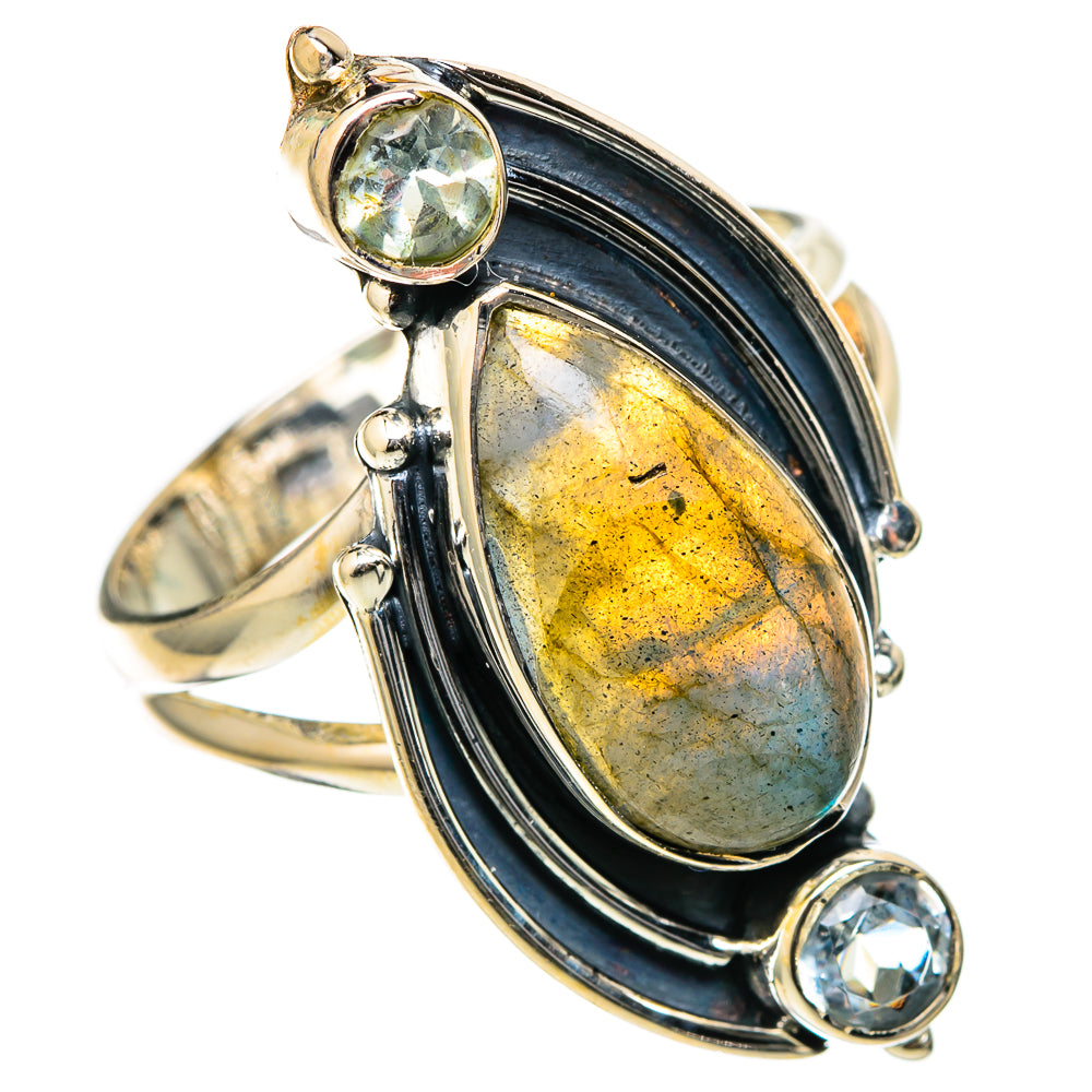 Labradorite Rings handcrafted by Ana Silver Co - RING105052 - Photo 2