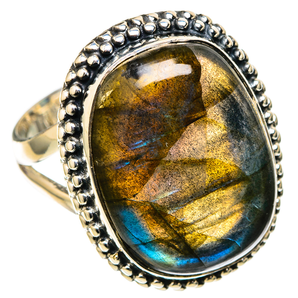 Labradorite Rings handcrafted by Ana Silver Co - RING105053 - Photo 2