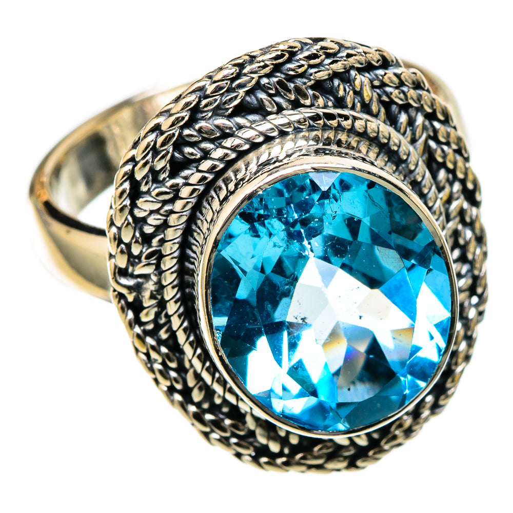 Blue Topaz Rings handcrafted by Ana Silver Co - RING105121 - Photo 2