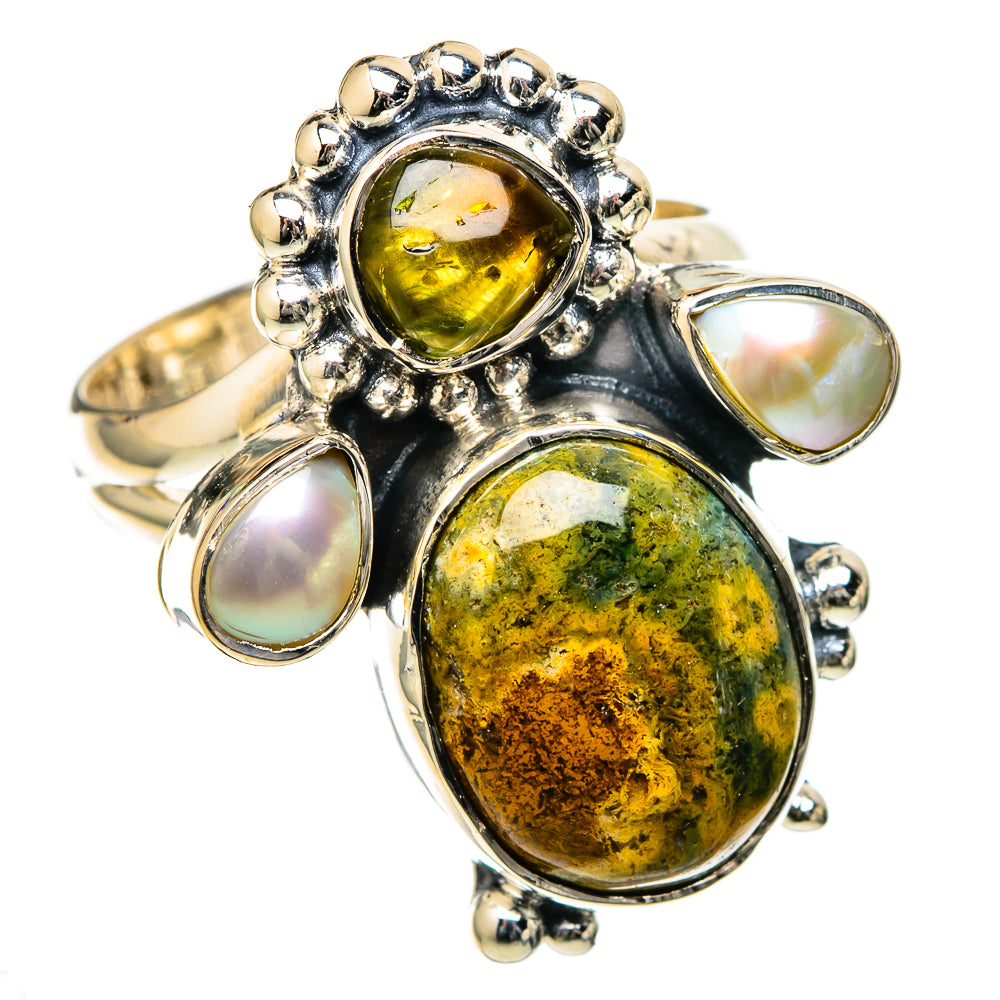 Ocean Jasper Rings handcrafted by Ana Silver Co - RING105157 - Photo 2