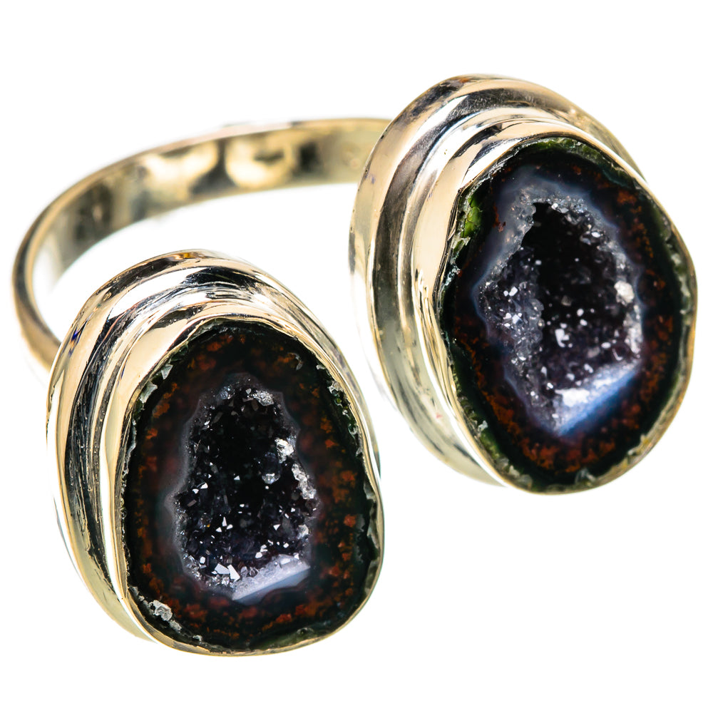 Coconut Geode Druzy Rings handcrafted by Ana Silver Co - RING105160 - Photo 2