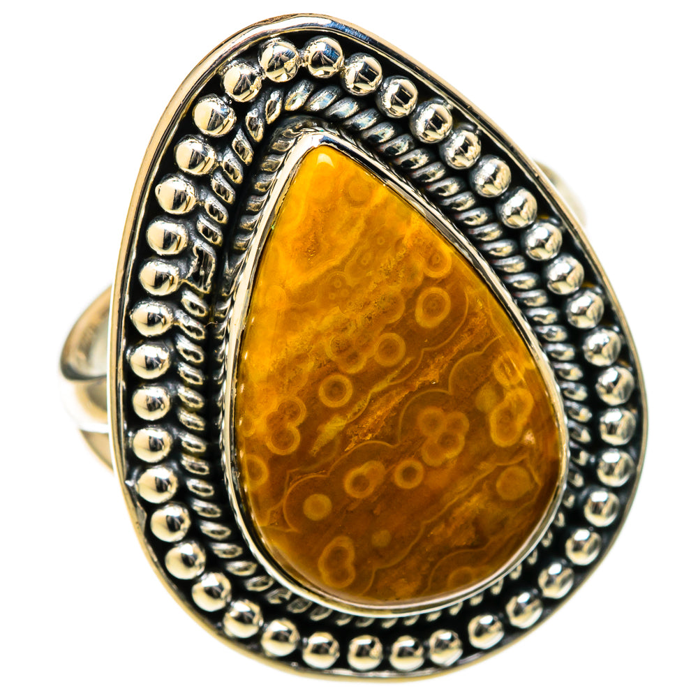 Ocean Jasper Rings handcrafted by Ana Silver Co - RING105207 - Photo 2