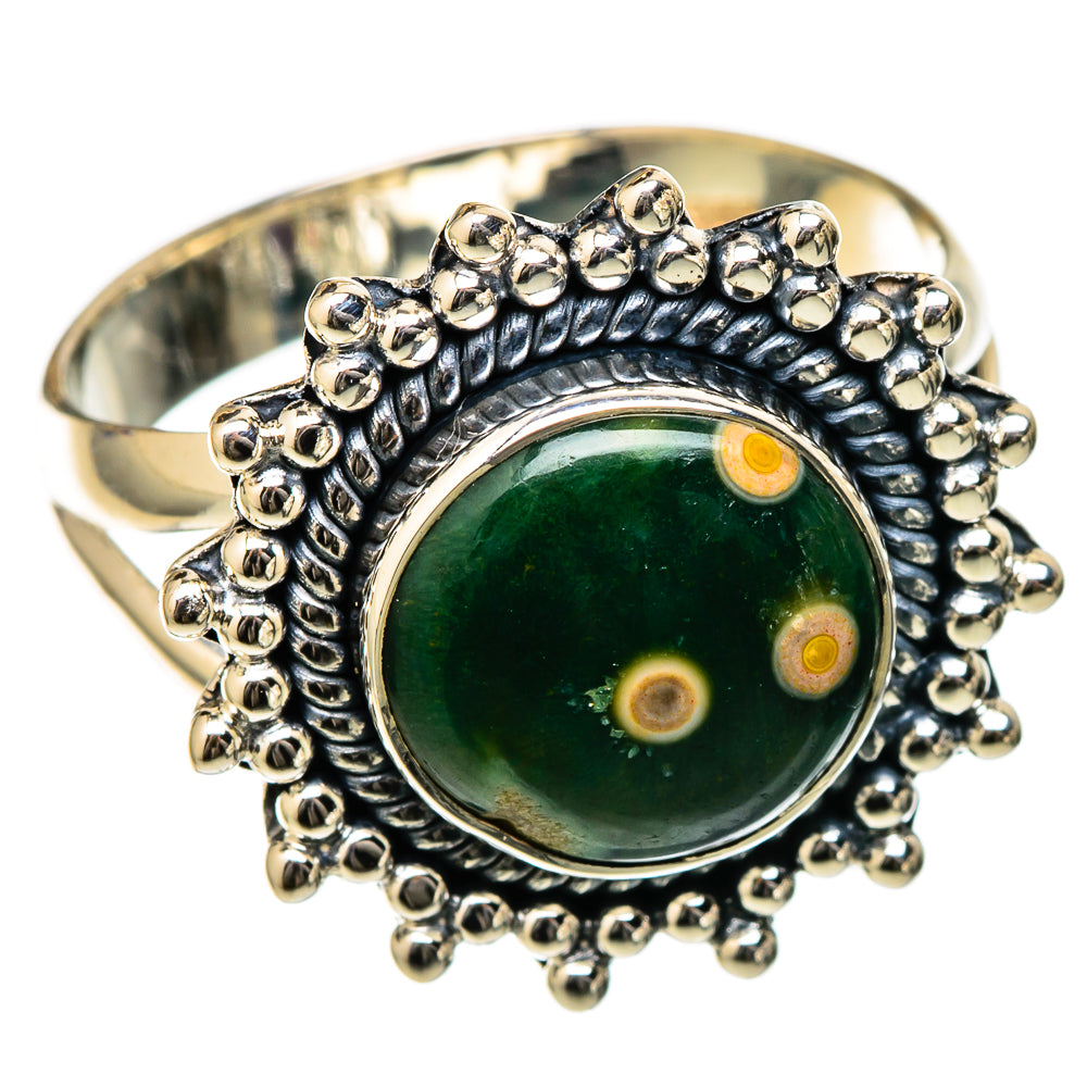 Ocean Jasper Rings handcrafted by Ana Silver Co - RING105226 - Photo 2