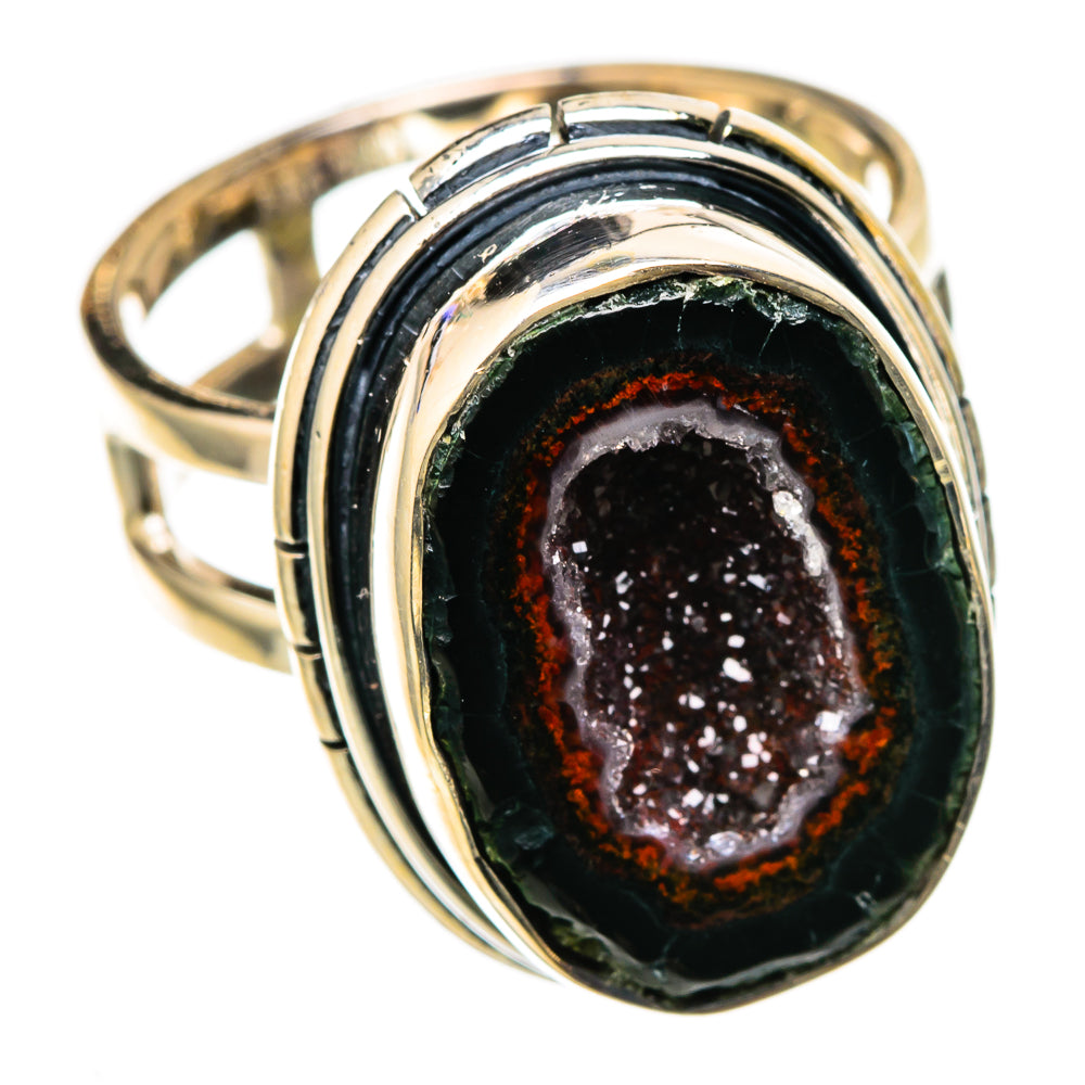 Coconut Geode Druzy Rings handcrafted by Ana Silver Co - RING105227 - Photo 2