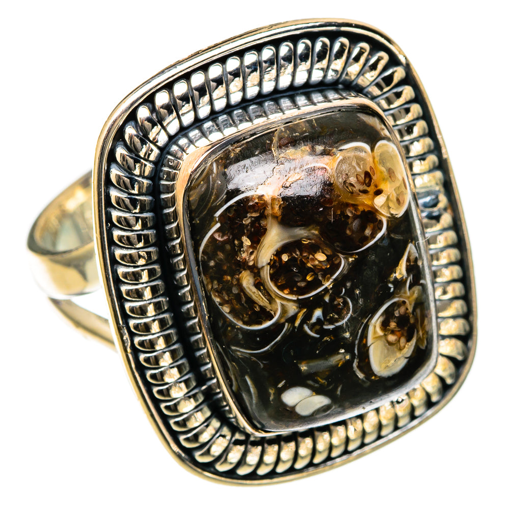 Turritella Agate Rings handcrafted by Ana Silver Co - RING105232 - Photo 2