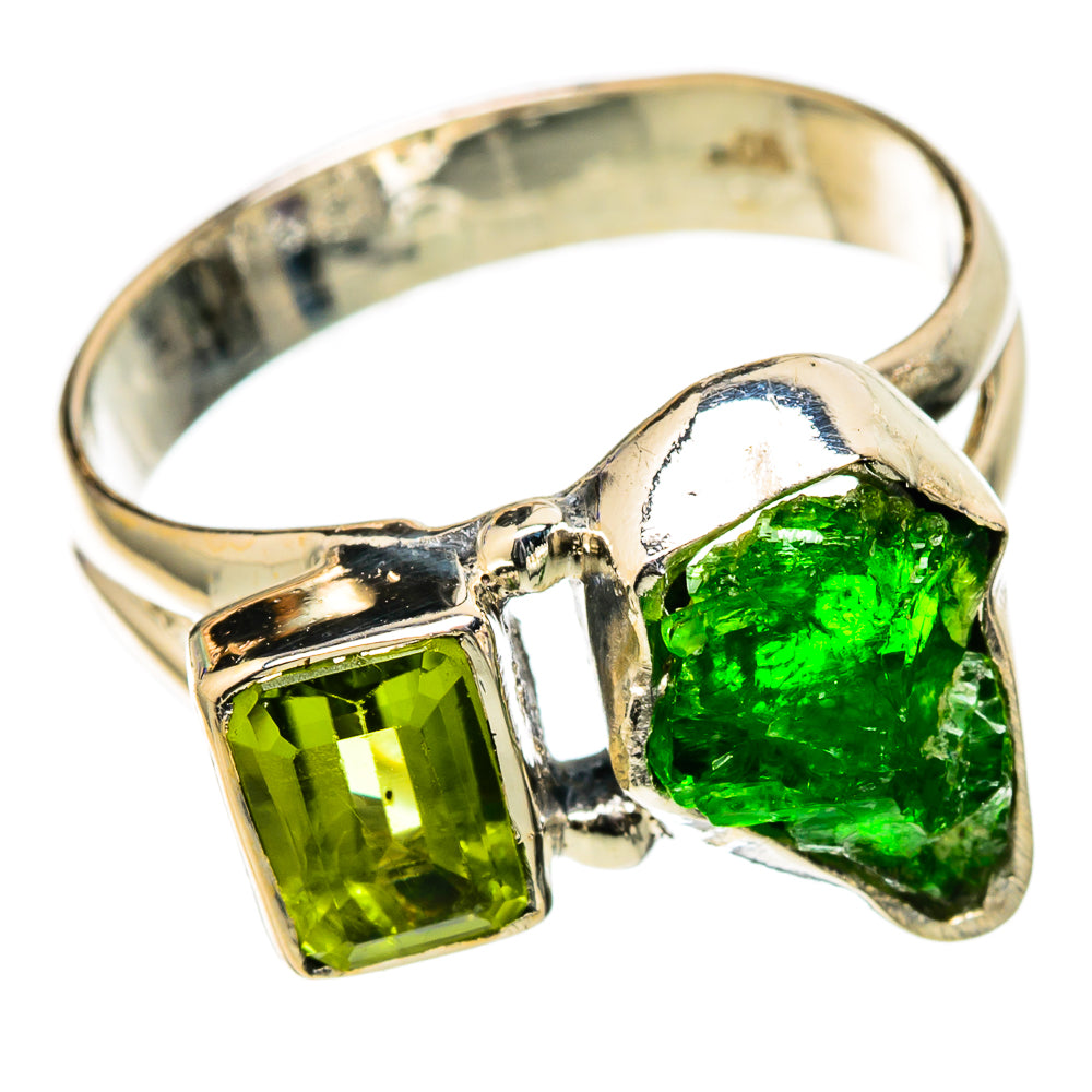 Chrome Diopside Rings handcrafted by Ana Silver Co - RING105246 - Photo 2