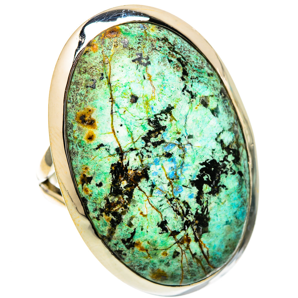 Tibetan Turquoise Rings handcrafted by Ana Silver Co - RING105278 - Photo 2