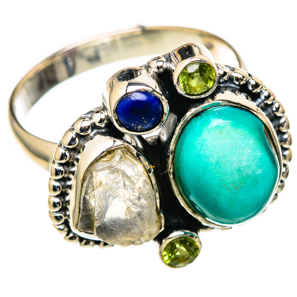 Tibetan Turquoise Rings handcrafted by Ana Silver Co - RING105351 - Photo 2