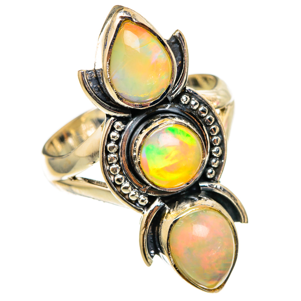 Ethiopian Opal Rings handcrafted by Ana Silver Co - RING105474 - Photo 2