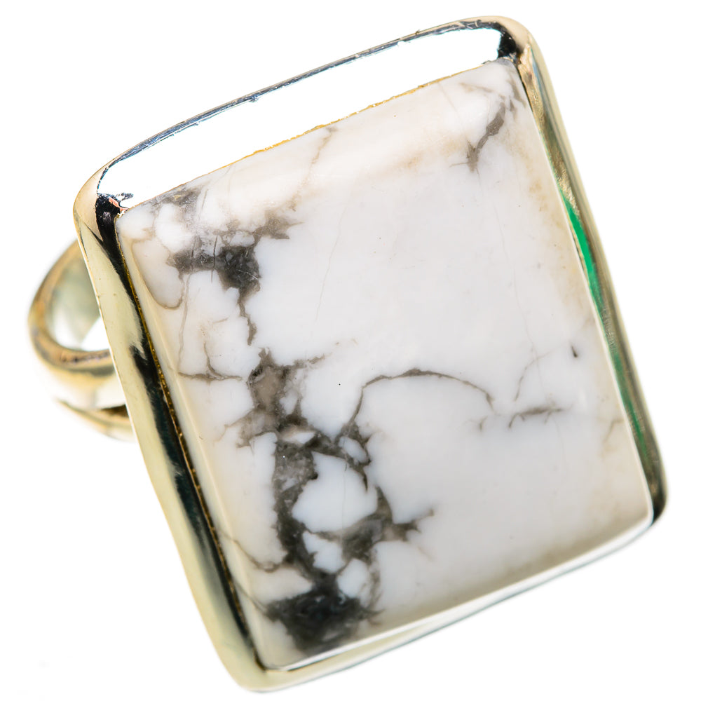 Howlite Rings handcrafted by Ana Silver Co - RING105563 - Photo 2