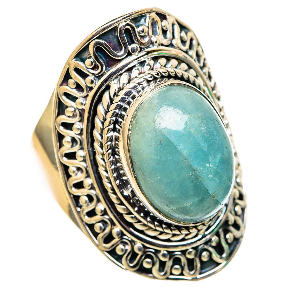 Aquamarine Rings handcrafted by Ana Silver Co - RING105574 - Photo 2