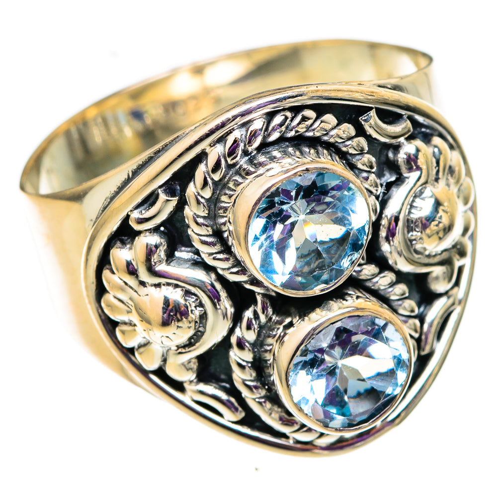 Blue Topaz Rings handcrafted by Ana Silver Co - RING105658 - Photo 2