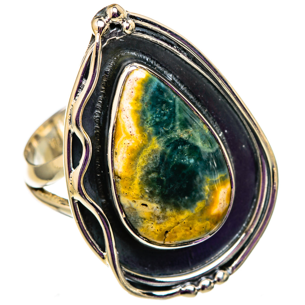 Ocean Jasper Rings handcrafted by Ana Silver Co - RING105664 - Photo 2