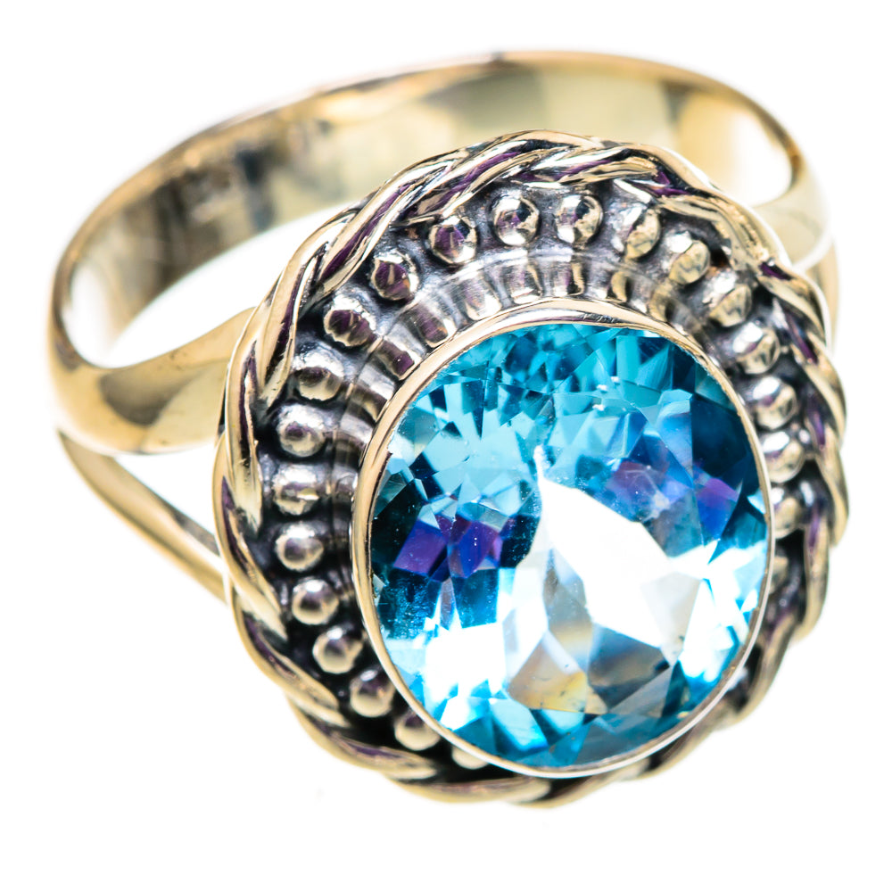 Blue Topaz Rings handcrafted by Ana Silver Co - RING105691 - Photo 2