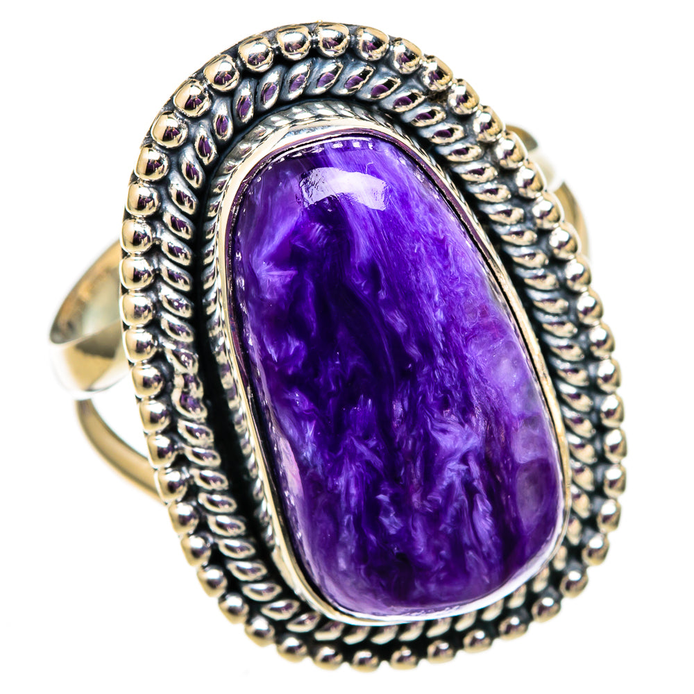 Charoite Rings handcrafted by Ana Silver Co - RING105707 - Photo 2