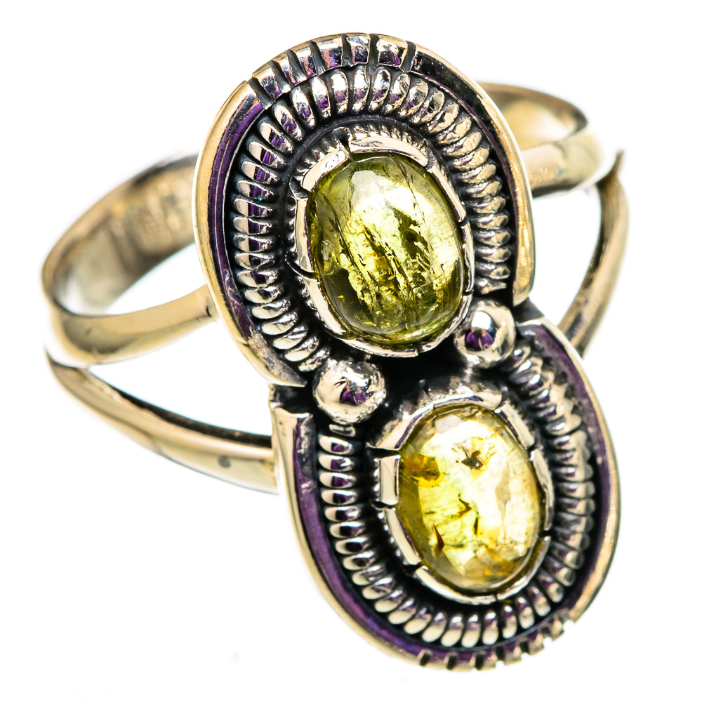 Green Tourmaline Rings handcrafted by Ana Silver Co - RING105753 - Photo 2