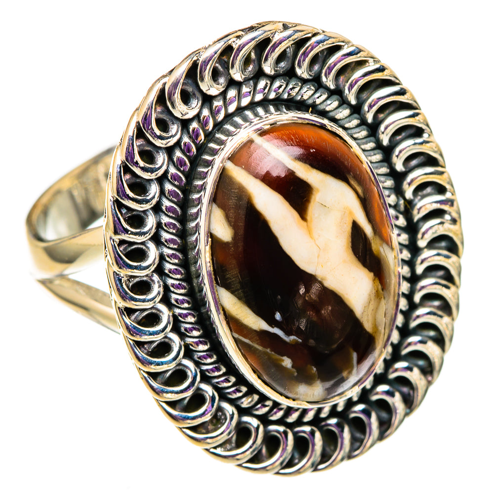 Peanut Wood Jasper Rings handcrafted by Ana Silver Co - RING105786 - Photo 2