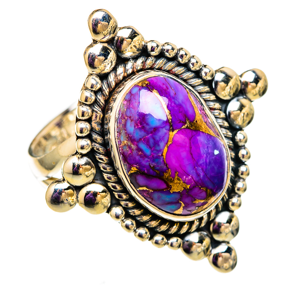 Purple Copper Composite Turquoise Rings handcrafted by Ana Silver Co - RING105794 - Photo 2
