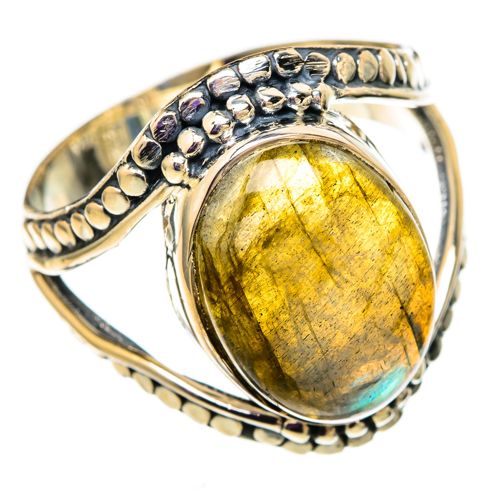 Labradorite Rings handcrafted by Ana Silver Co - RING105802 - Photo 2