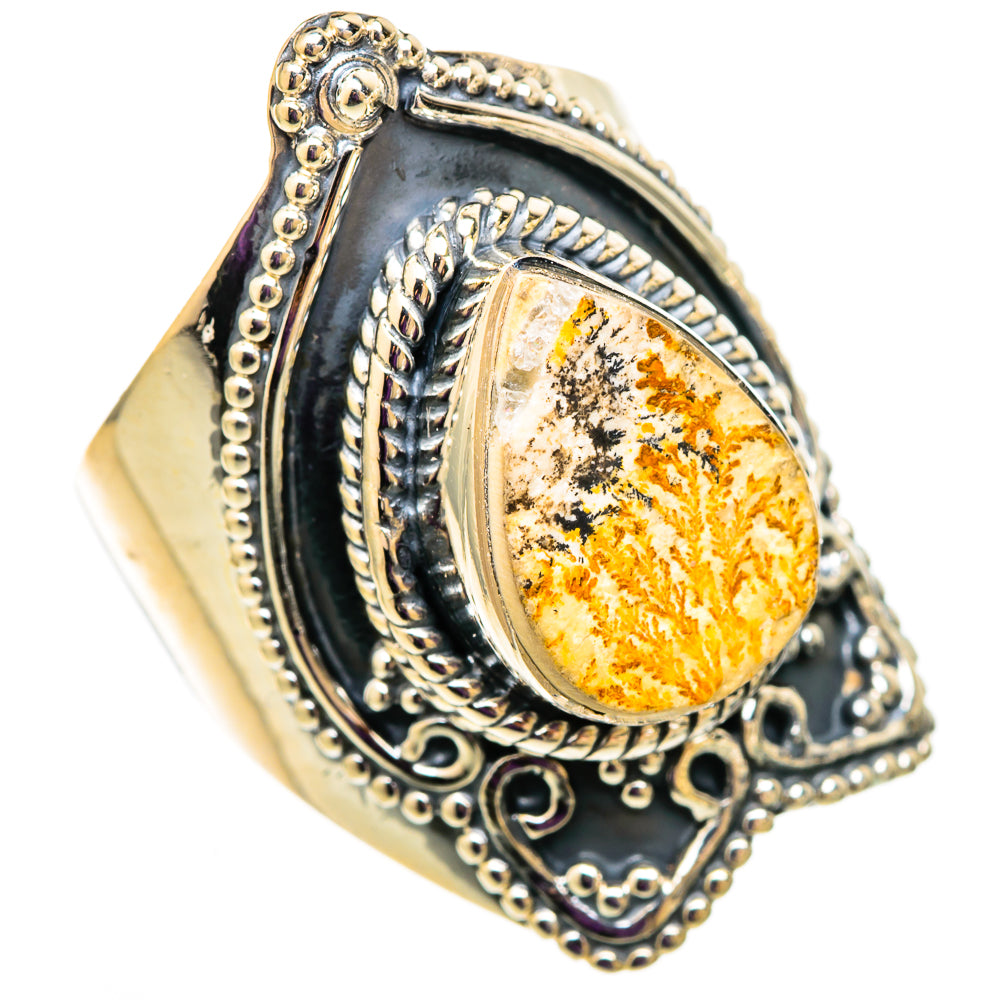 Germany Psilomelane Dendrite Rings handcrafted by Ana Silver Co - RING105867 - Photo 2
