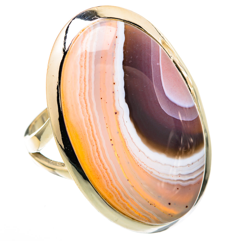 Botswana Agate Rings handcrafted by Ana Silver Co - RING105868 - Photo 2