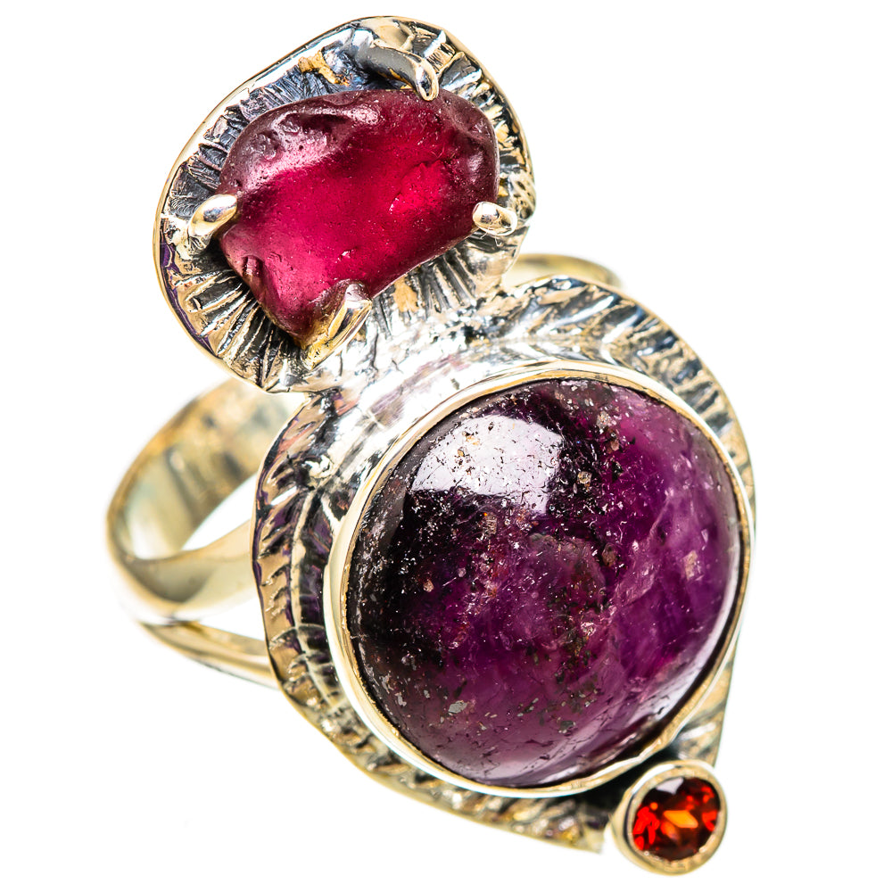 Ruby Fuchsite, Garnet Rings handcrafted by Ana Silver Co - RING105874 - Photo 2