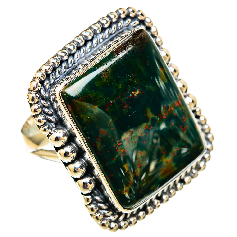 Bloodstone Rings handcrafted by Ana Silver Co - RING105901 - Photo 2
