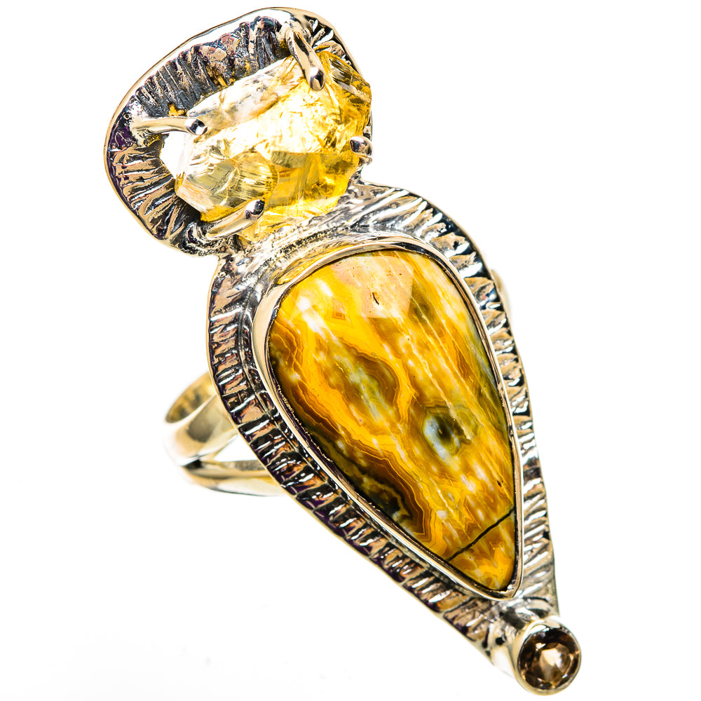 Ocean Jasper, Citrine Rings handcrafted by Ana Silver Co - RING105909 - Photo 2