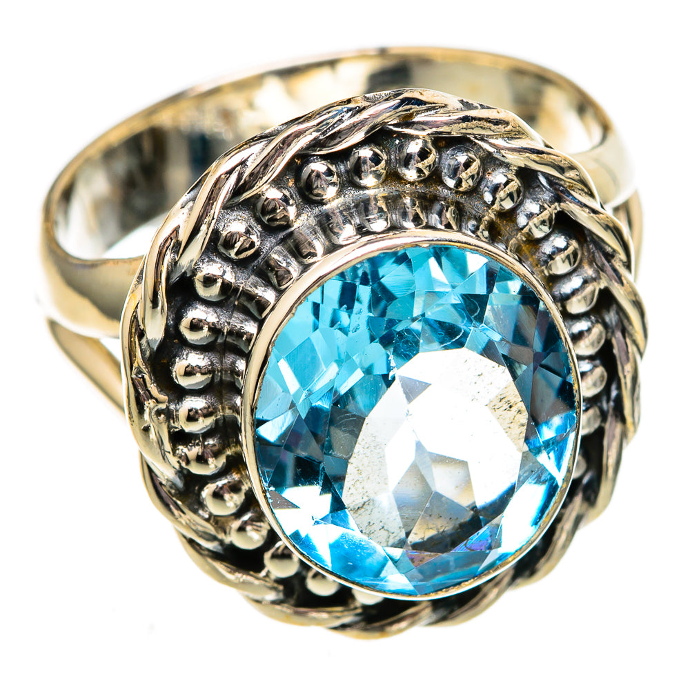 Blue Topaz Rings handcrafted by Ana Silver Co - RING105931 - Photo 2