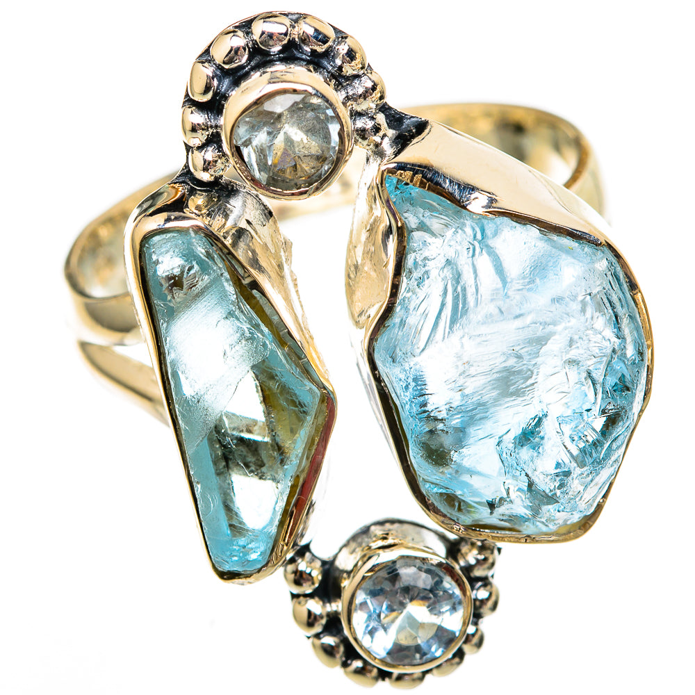 Aquamarine Rings handcrafted by Ana Silver Co - RING106008 - Photo 2