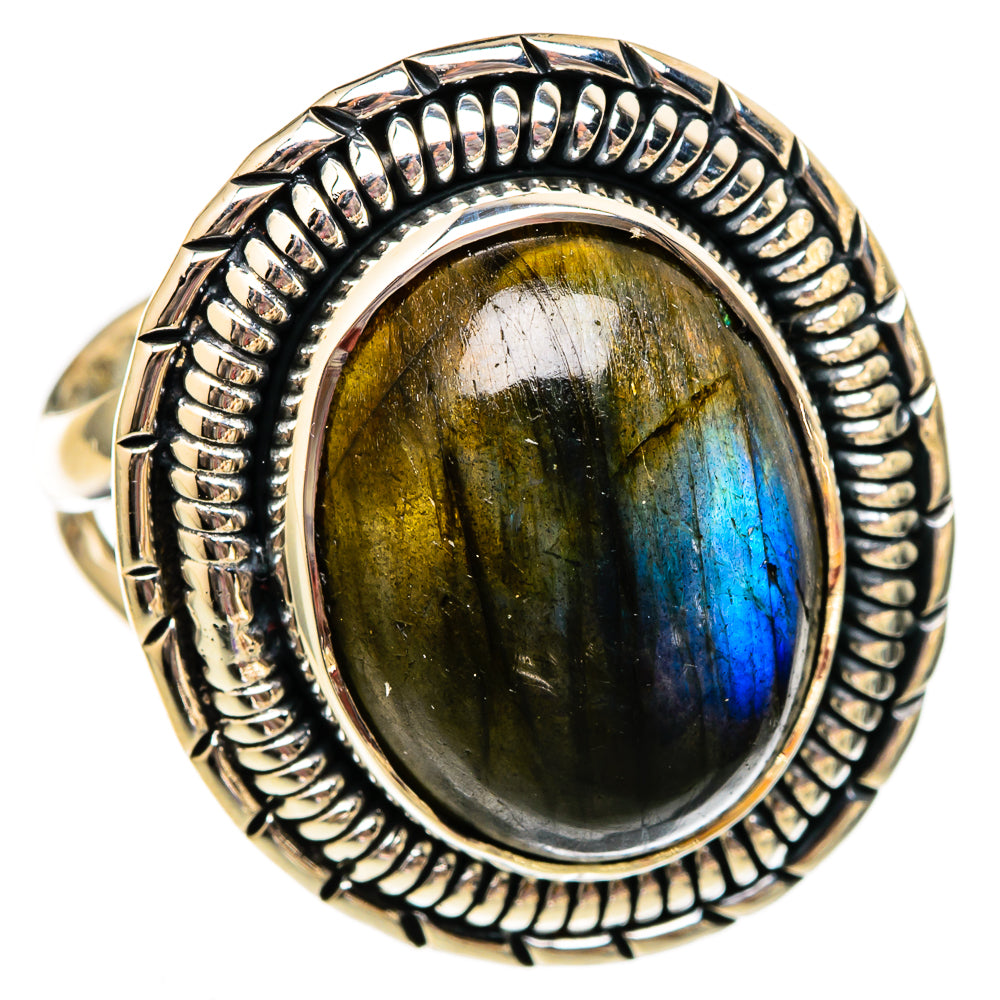 Labradorite Rings handcrafted by Ana Silver Co - RING106011 - Photo 2