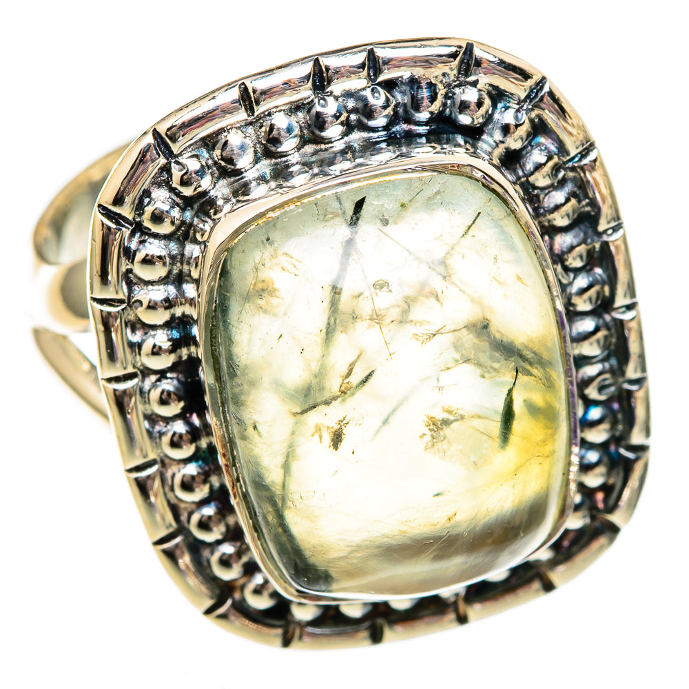 Prehnite Rings handcrafted by Ana Silver Co - RING106087 - Photo 2