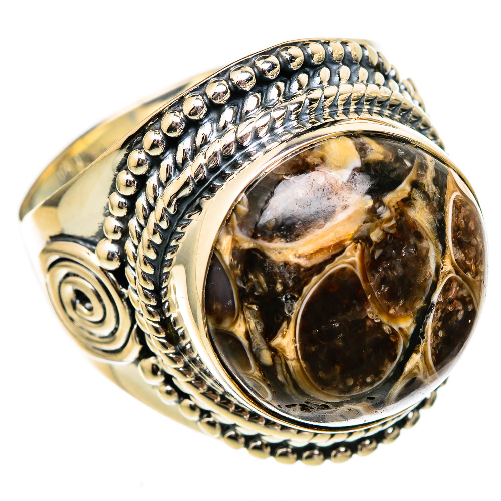 Turritella Agate Rings handcrafted by Ana Silver Co - RING106090 - Photo 2