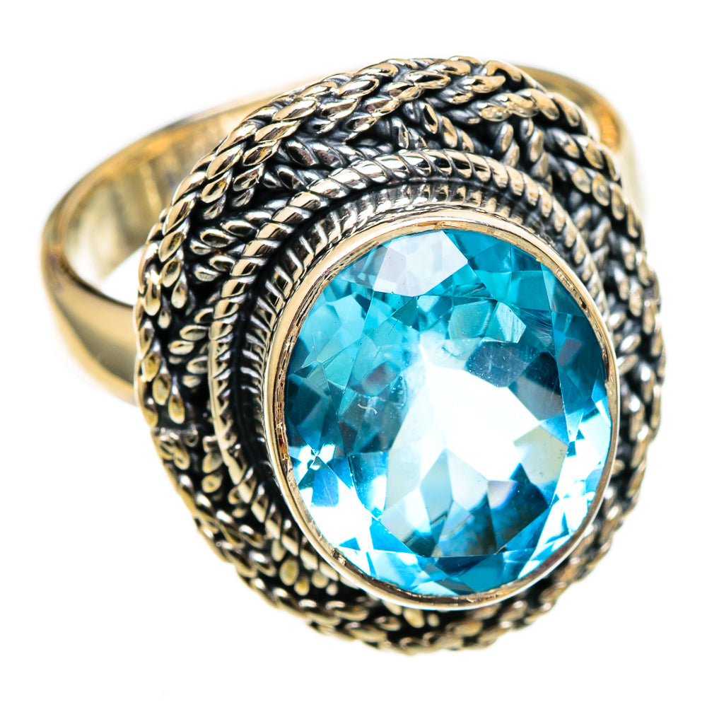 Blue Topaz Rings handcrafted by Ana Silver Co - RING106112 - Photo 2