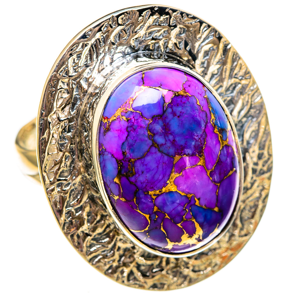 Purple Copper Composite Turquoise Rings handcrafted by Ana Silver Co - RING106138 - Photo 2