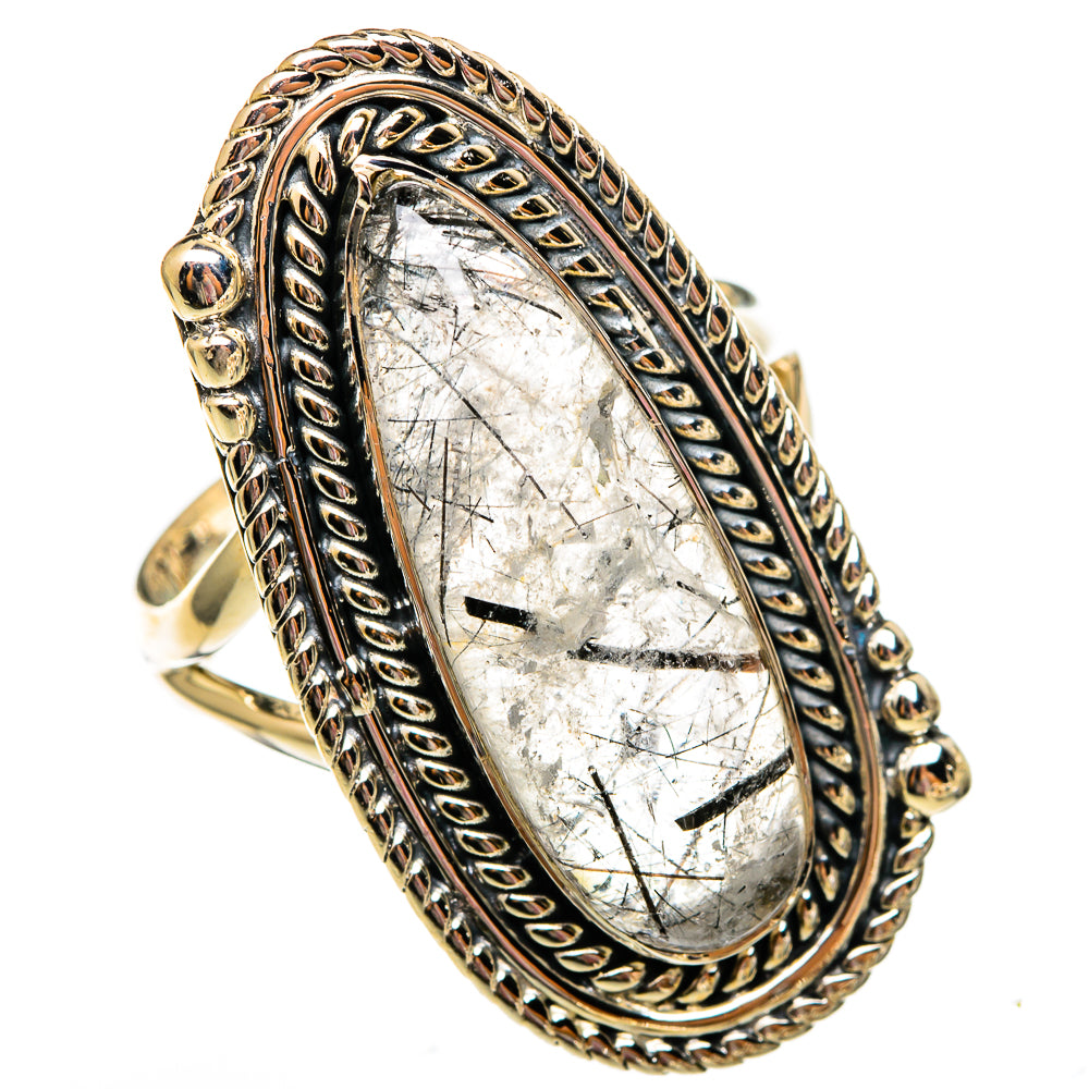 Tourmalinated Quartz Rings handcrafted by Ana Silver Co - RING106184 - Photo 2