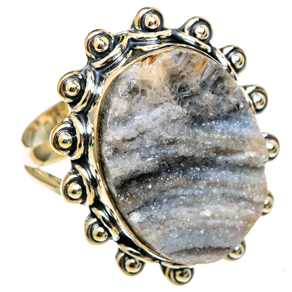 Desert Druzy Rings handcrafted by Ana Silver Co - RING106191 - Photo 2