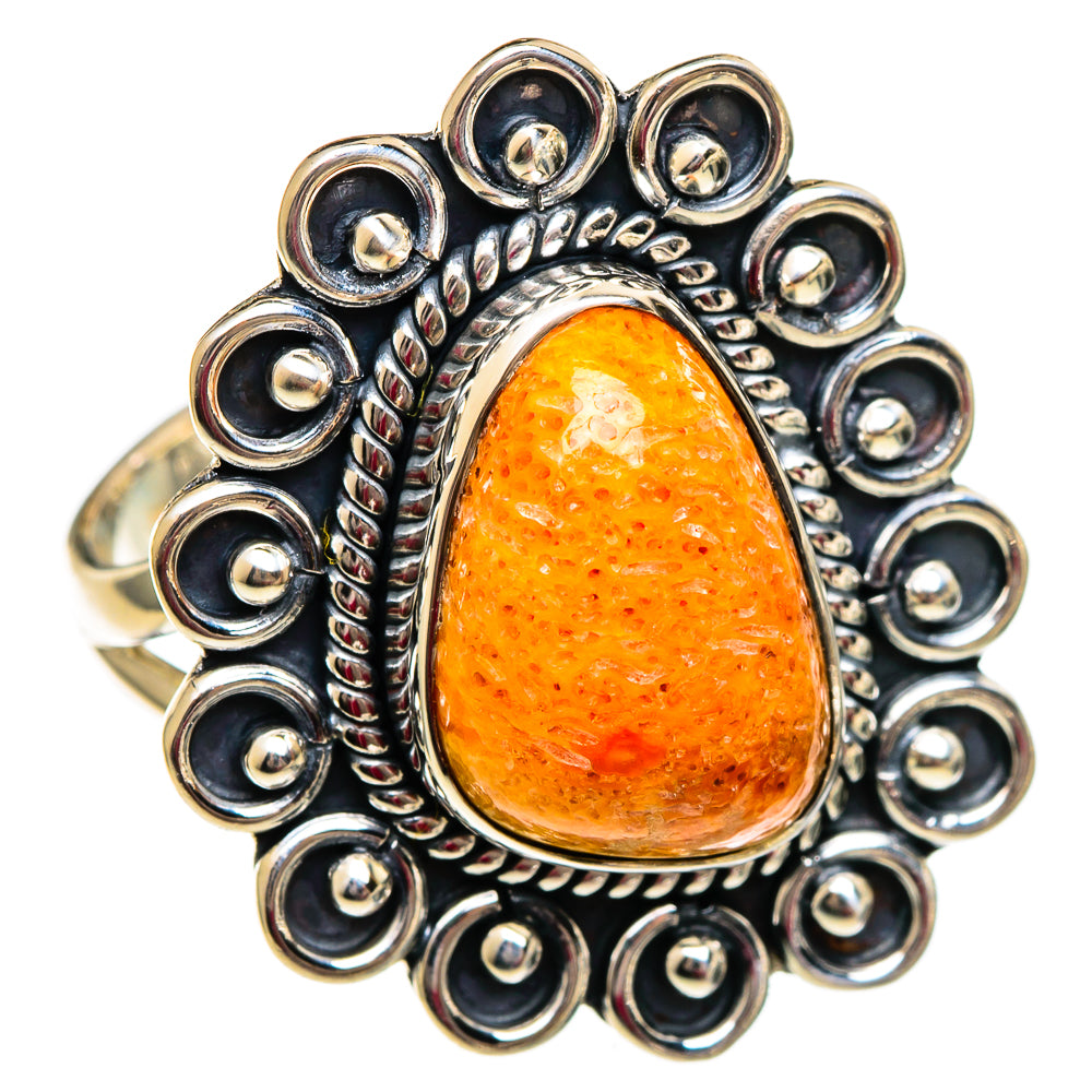Sponge Coral Rings handcrafted by Ana Silver Co - RING106249 - Photo 2