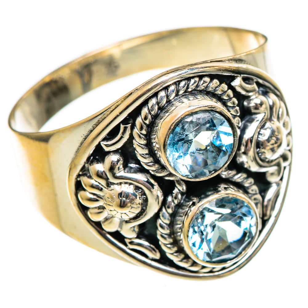 Blue Topaz Rings handcrafted by Ana Silver Co - RING106276 - Photo 2