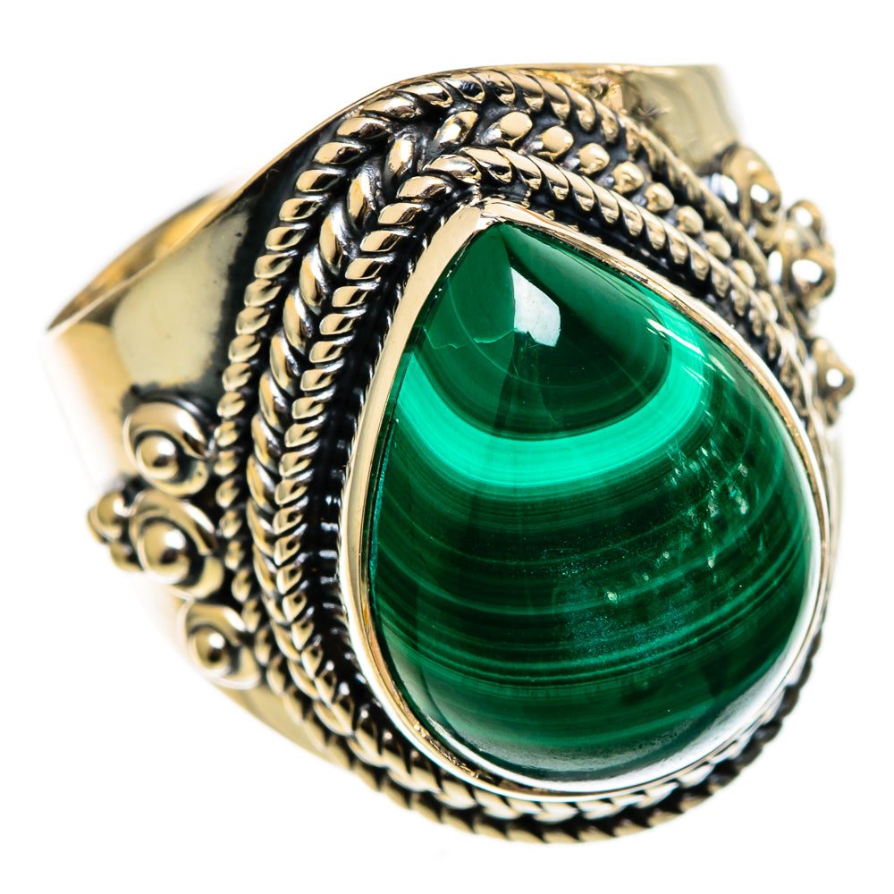 Malachite Rings handcrafted by Ana Silver Co - RING106281 - Photo 2