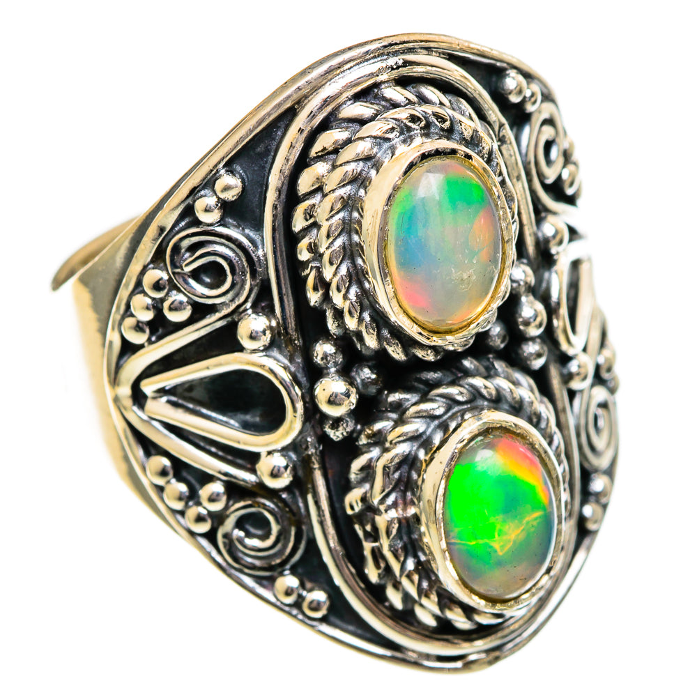 Ethiopian Opal Rings handcrafted by Ana Silver Co - RING106307 - Photo 2